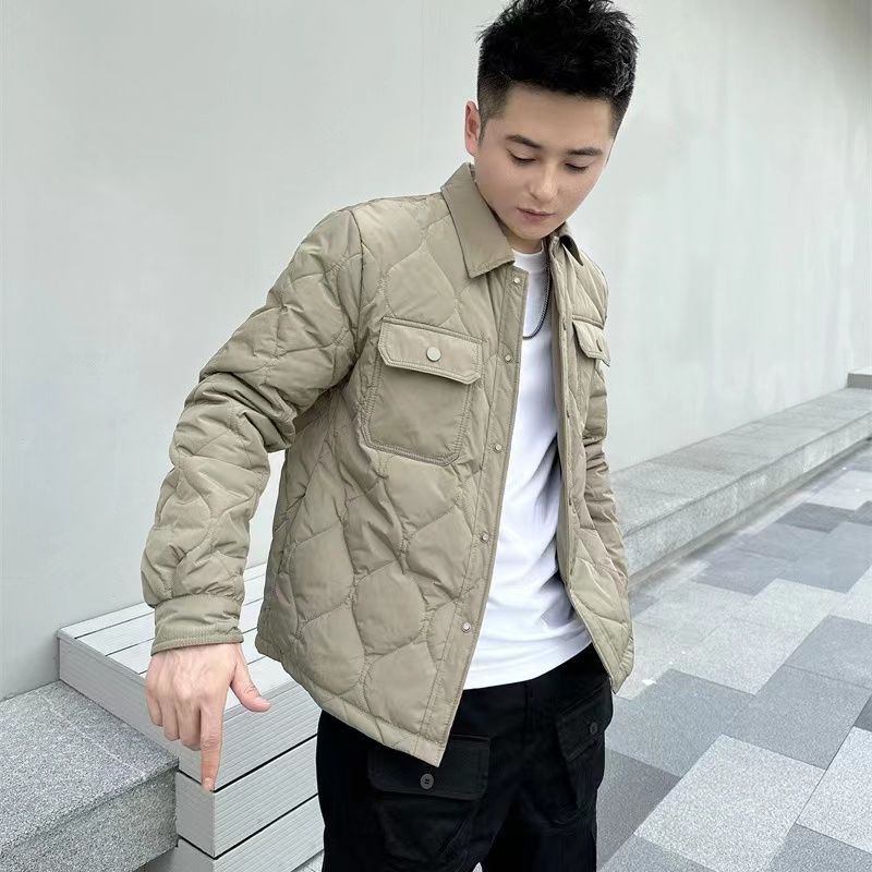 Áo Khoác Nam. Áo Khoác Phao Màu Trơn Giữ Ấm Mùa Đông Phong Cách Hàn Quốc Mới Cho Nam