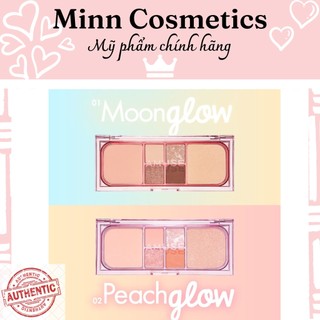 Phấn mắt, má hồng và bắt sáng amuse vegan face all palette thuần chay