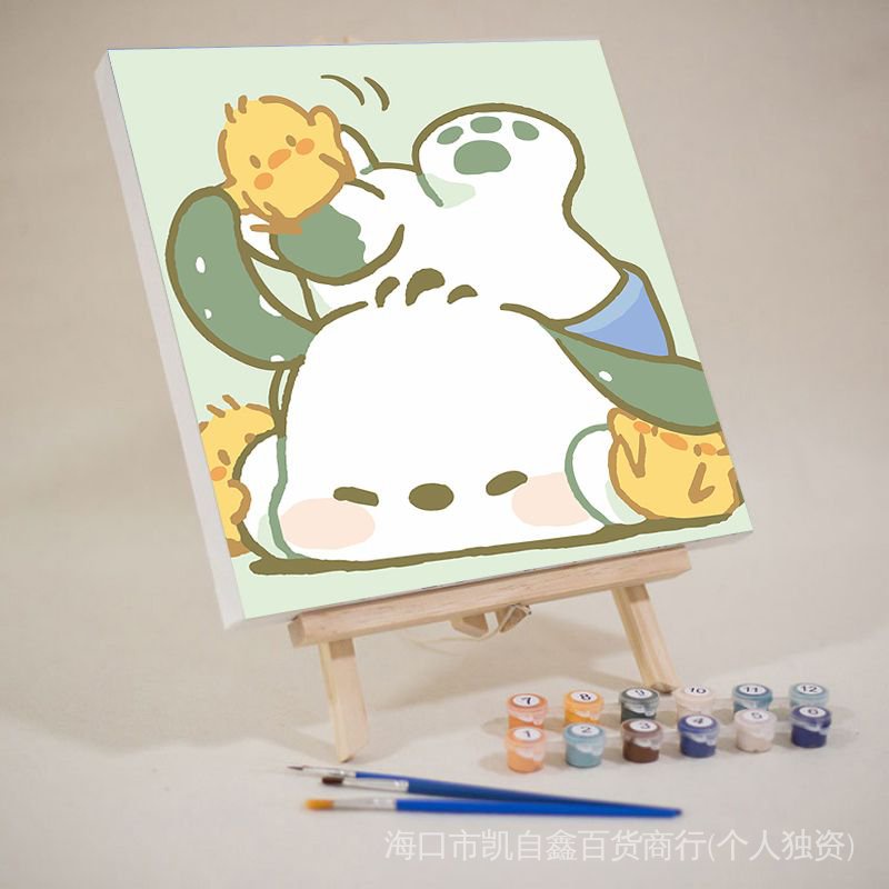 Bộ Dụng Cụ Tô Màu Tranh Sơn Dầu Thủ Công Tự Làm Hình Cặp Đôi Dễ Thương Dùng Làm Quà Tặng Sinh Nhật