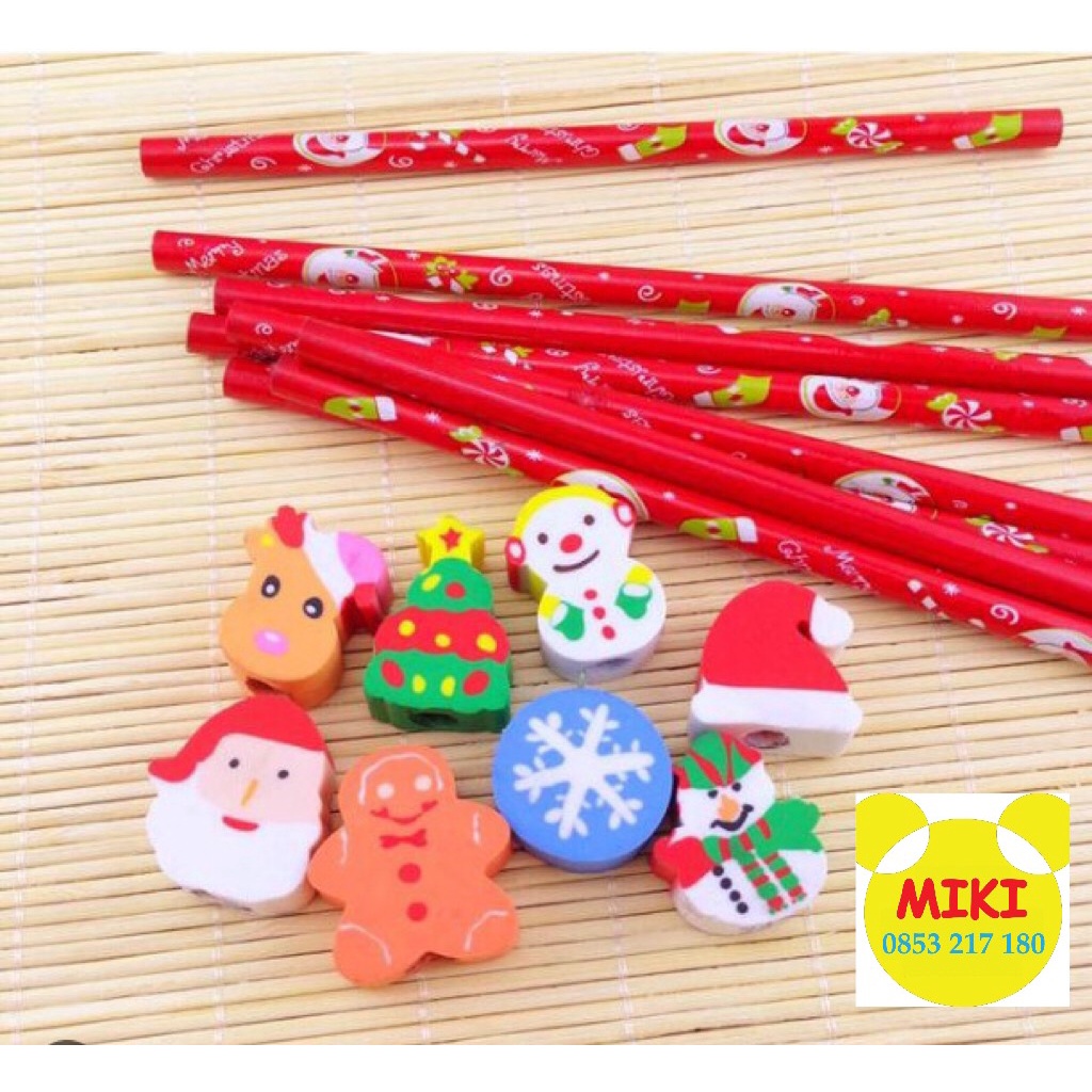 BÚT CHÌ ĐẦU GÔM NOEL