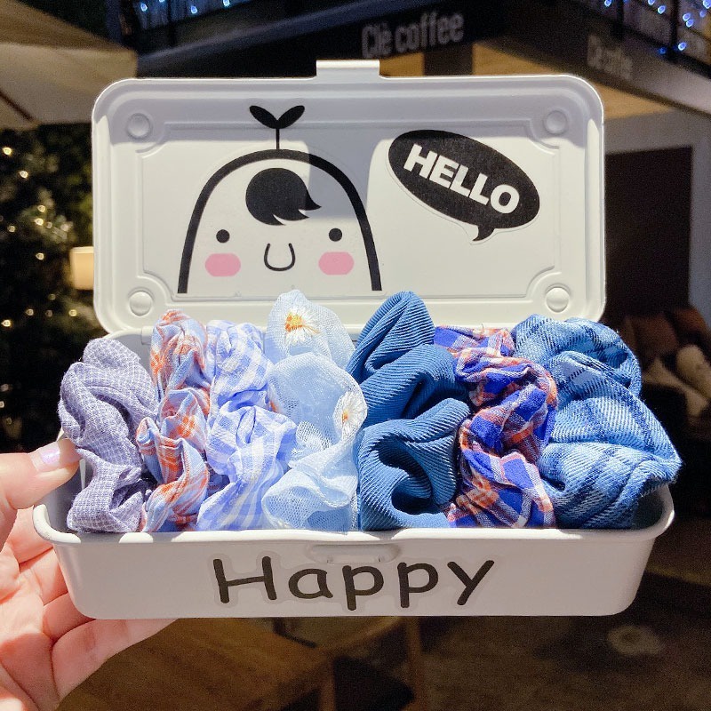 Set 7 Dây Buộc Tóc Đuôi Ngựa Co Giãn