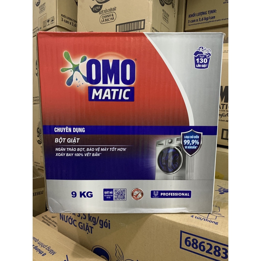 Bột giặt OMO Matic 9kg - chuyên dụng máy giặt cửa trước