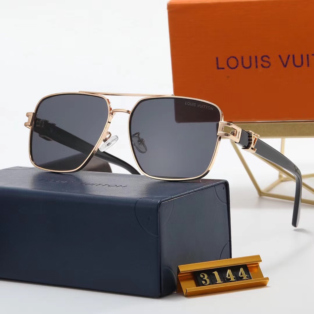 Kính Mát LV Thời Trang 2023 Gọng Kim Loại Màu gradient Thời Trang Cho Nam