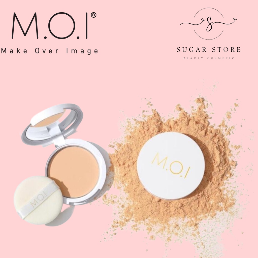 Phấn phủ dạng nén M.O.I Baby Skin Powder kiềm dầu kháng nước, tone tự nhiên