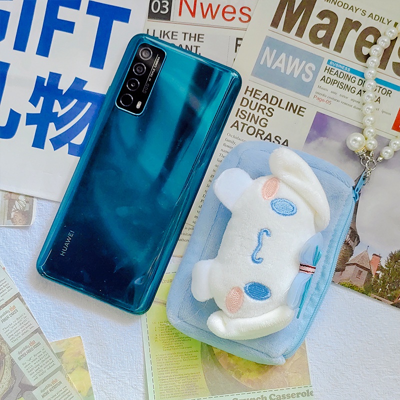 Túi Đựng Tiền Xu / Son Môi Hình Chú Chó Nhồi Bông Dễ Thương Cho Học Sinh