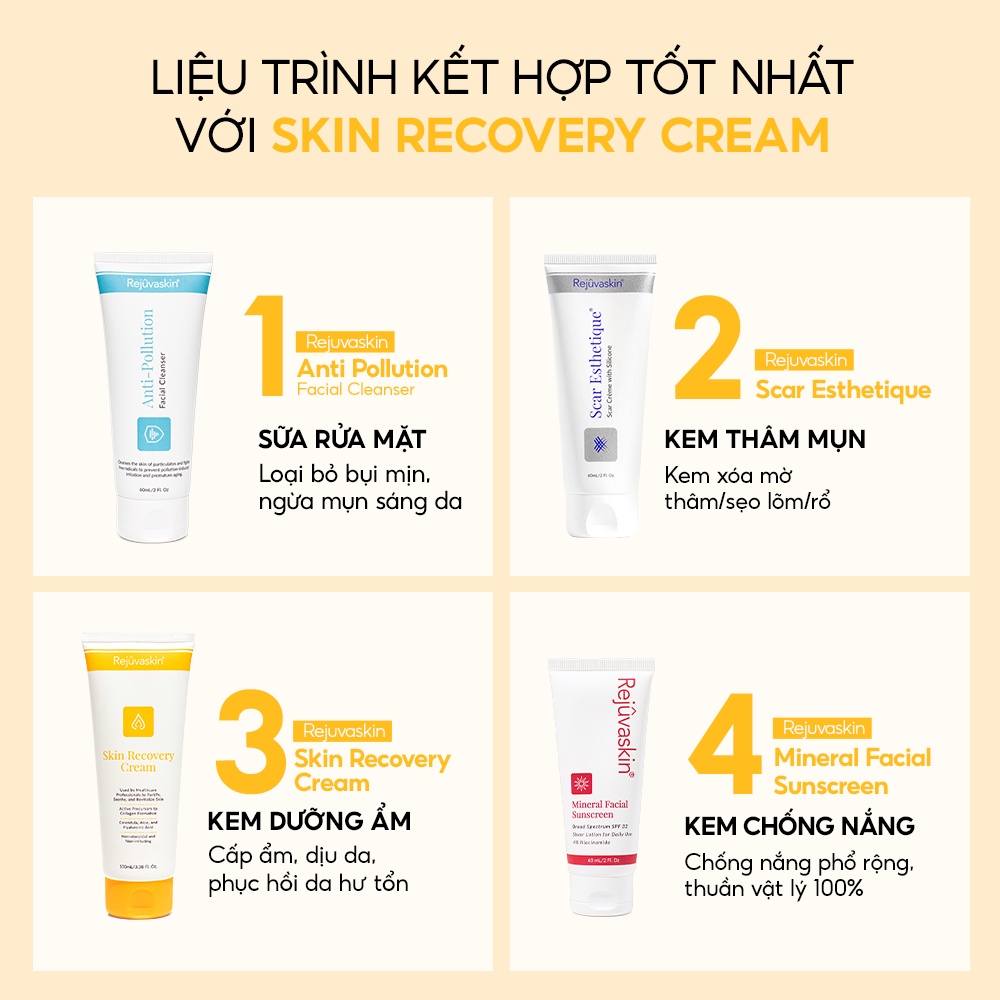 Kem Dưỡng Ẩm và Phục Hồi Da Rejuvaskin Skin Recovery Cream 100ml