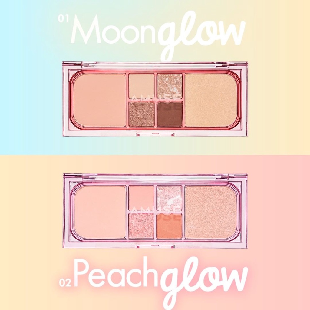 Phấn Mắt, Má Hồng Và Bắt Sáng AMUSE Vegan Face All Palette Thuần Chay - Ninishop