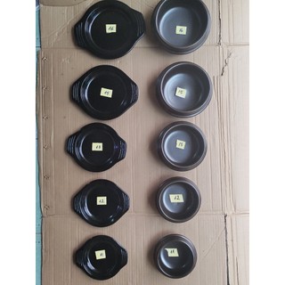 Thố sứ nâu DONGHWA kèm đế kiểu Hàn Quốc nhiều size