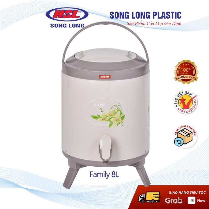 Bình Giữ Nhiệt Có Vòi Song Long Plastic - Các cỡ- (Giao màu ngẫu nhiên)-Song Long Plastics