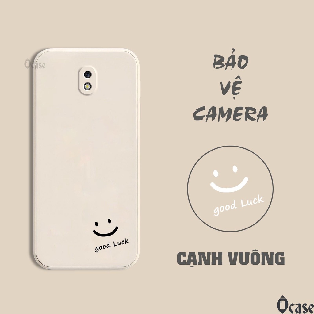 Ốp lưng Samsung J3 Pro / J5 Pro / J7 Pro in hình mặt cười may mắn cạnh viền vuông có bảo vệ camera