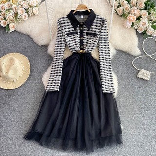 #2578 [Order] Đầm sơ mi dài tay kèm thắt lưng thanh lịch có size