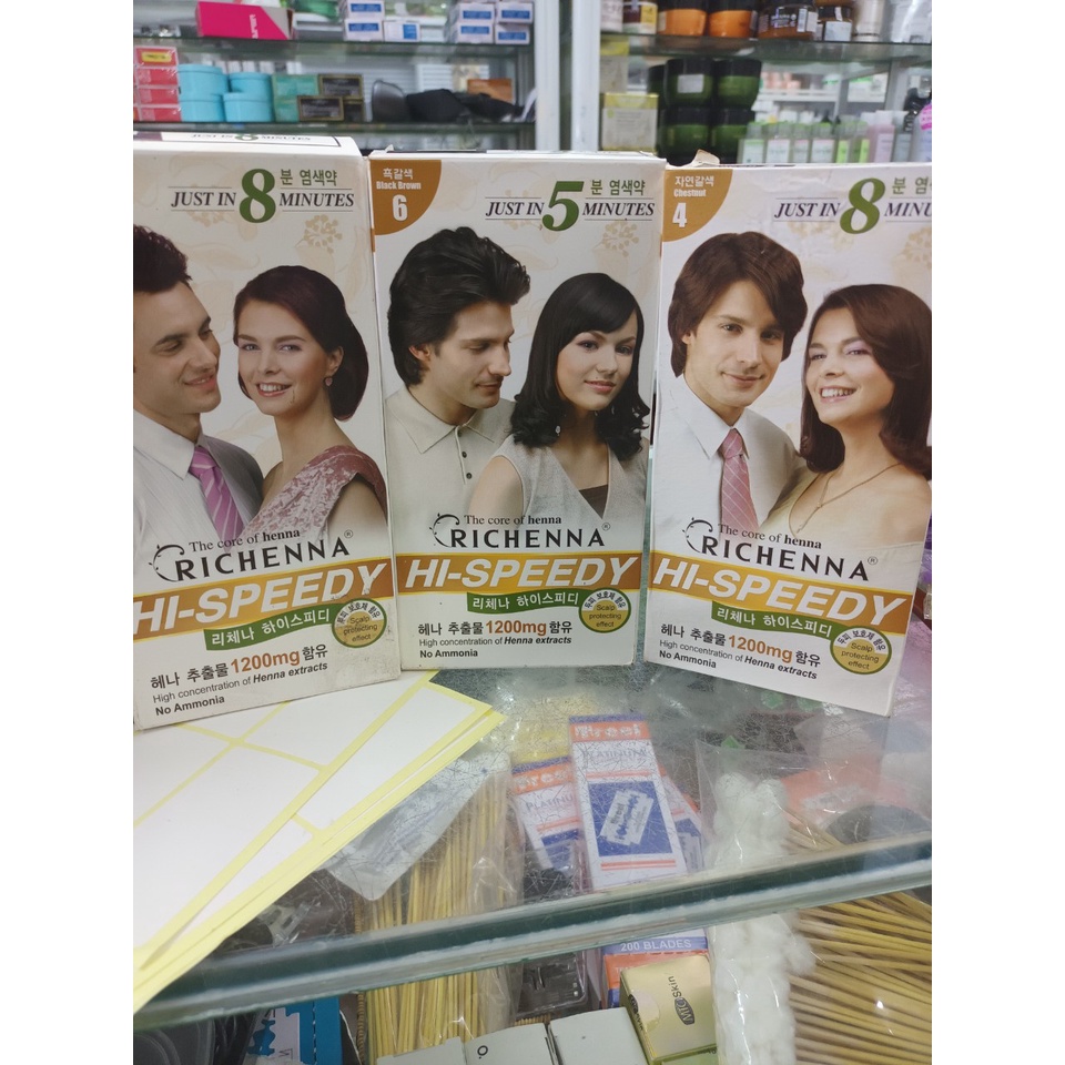KEM NHUỘM TÓC PHỦ BẠC THẢO DƯỢC  RICHENNA 60G X2