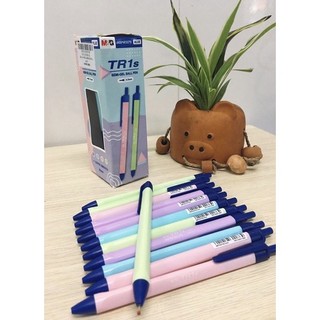 (Mua 2 tặng 1) Bút bi M&G mực xanh thân tam giác màu pastel (ngòi 0,5mm)
