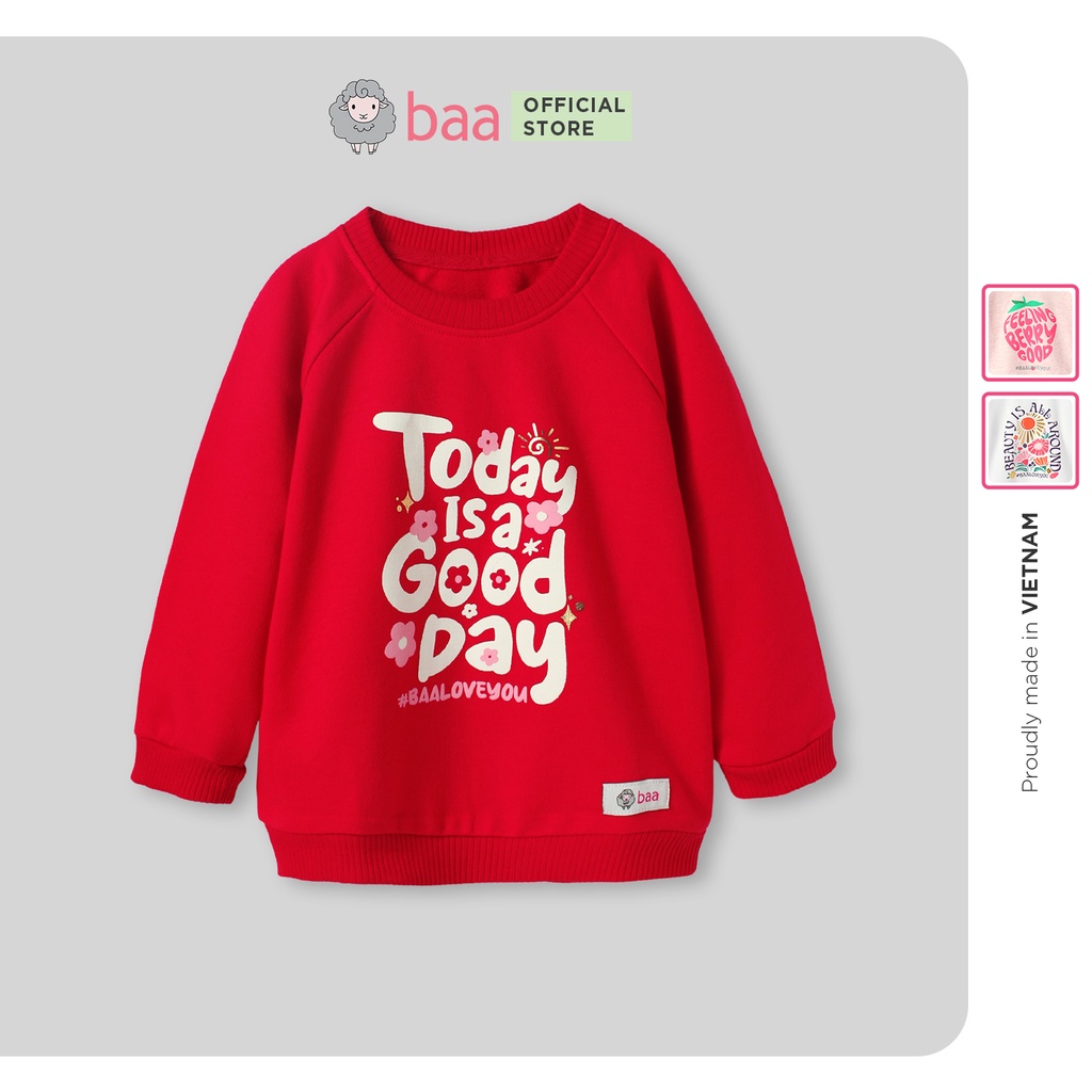Áo thun dài tay bé gái, đồ em bé cool ngầu áo thun da cá in họa tiết cho bé từ 1 tuổi - 7 tuổi Baa Baby- GT-AT26D-01