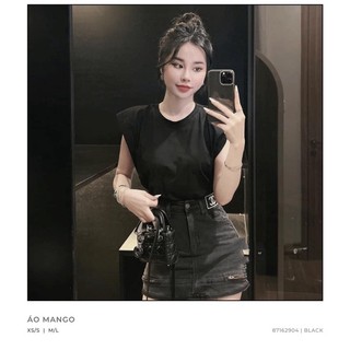 Áo thun nữ độn vai Mango | Hàng chuẩn auth