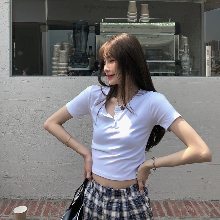 Áo Thun Ngắn Tay Dáng Ôm Thời Trang Cá Tính