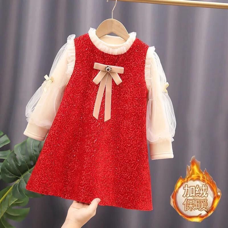 Đầm Hai Mảnh Thời Trang Năm Mới Phong Cách Trung Hoa Cho Bé Gái 8 Tuổi Đầm Sát Nách Thời Trang Trẻ Trung Cho Nữ