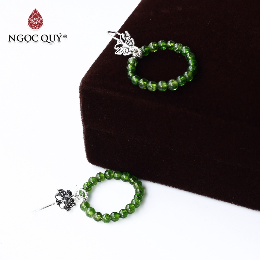 Bông tai đá diopside - Ngọc Quý