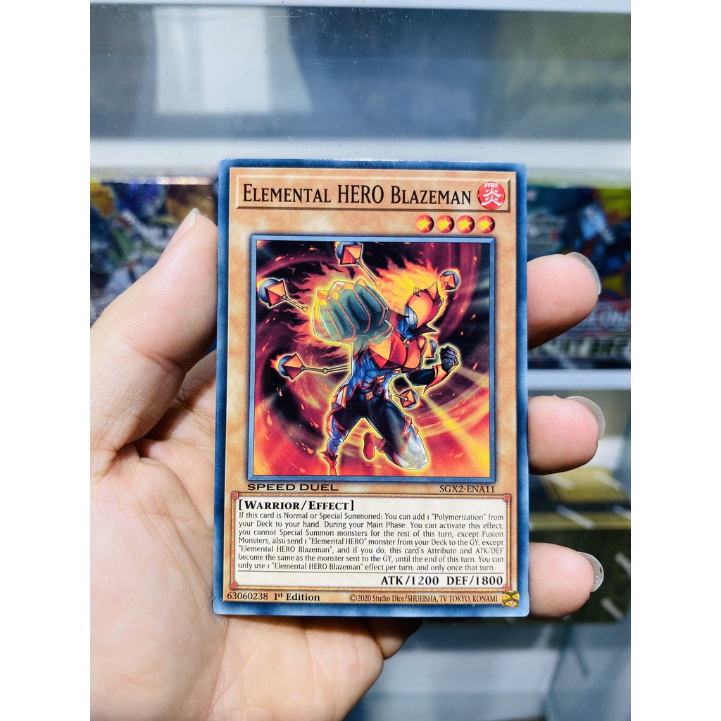 Thẻ Bài YugiOh! Mã SGX2-ENA11 - Elemental HERO Blazeman - Common - 1st Edition