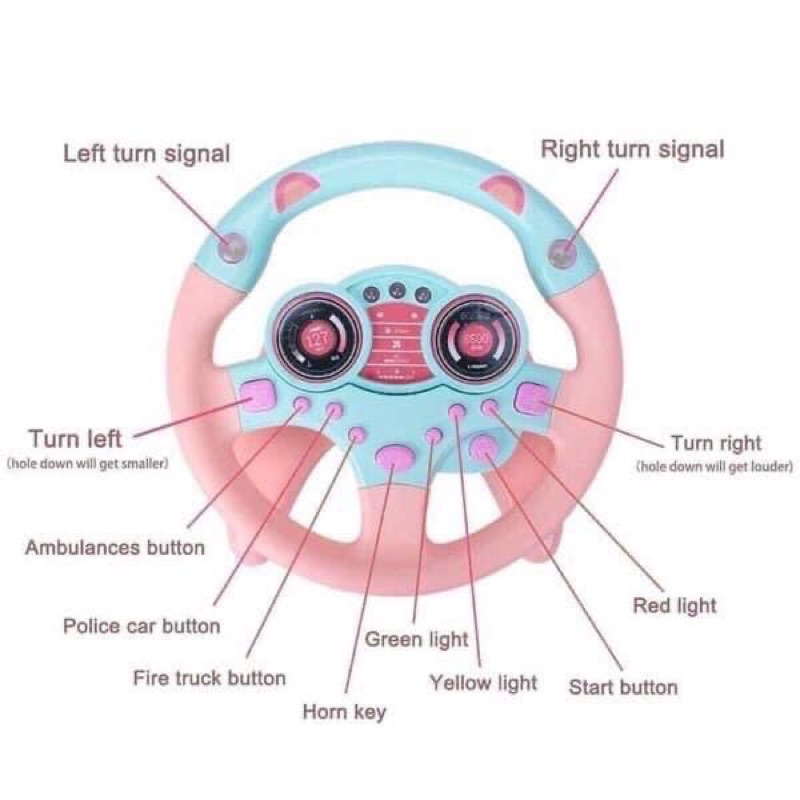 Vô lăng chơi game cho bé Little Driver 3688 - nhiều chức năng điều khiển ô tô