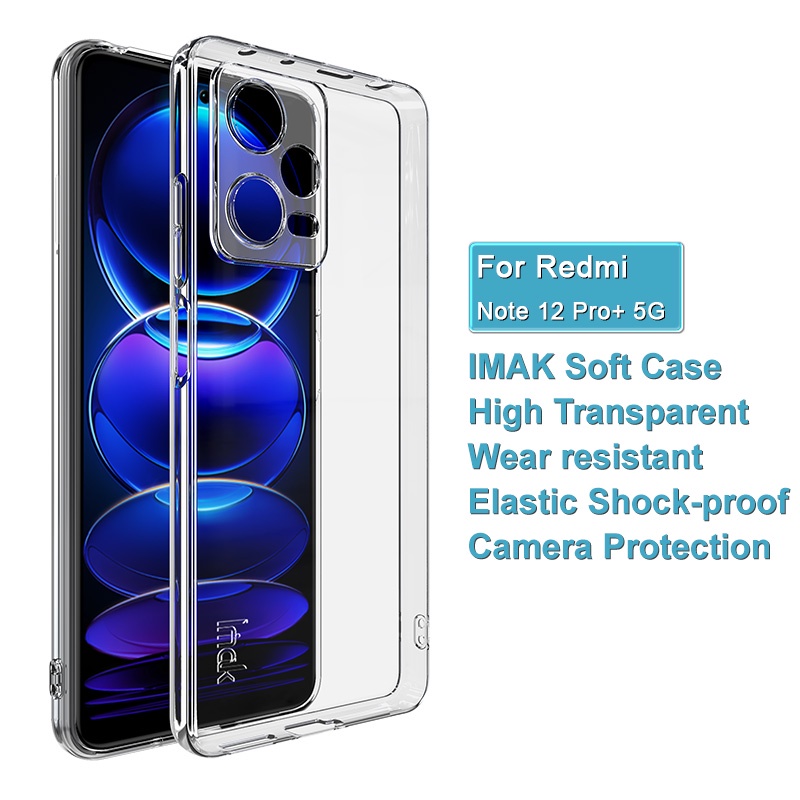 Ốp điện thoại Imak chính hãng Redmi Note 12 Pro Plus 5G Ốp điện thoại TPU mềm trong suốt Redmi Note12 Explorer / Discovery 5G Vỏ chống sốc silicon trong suốt