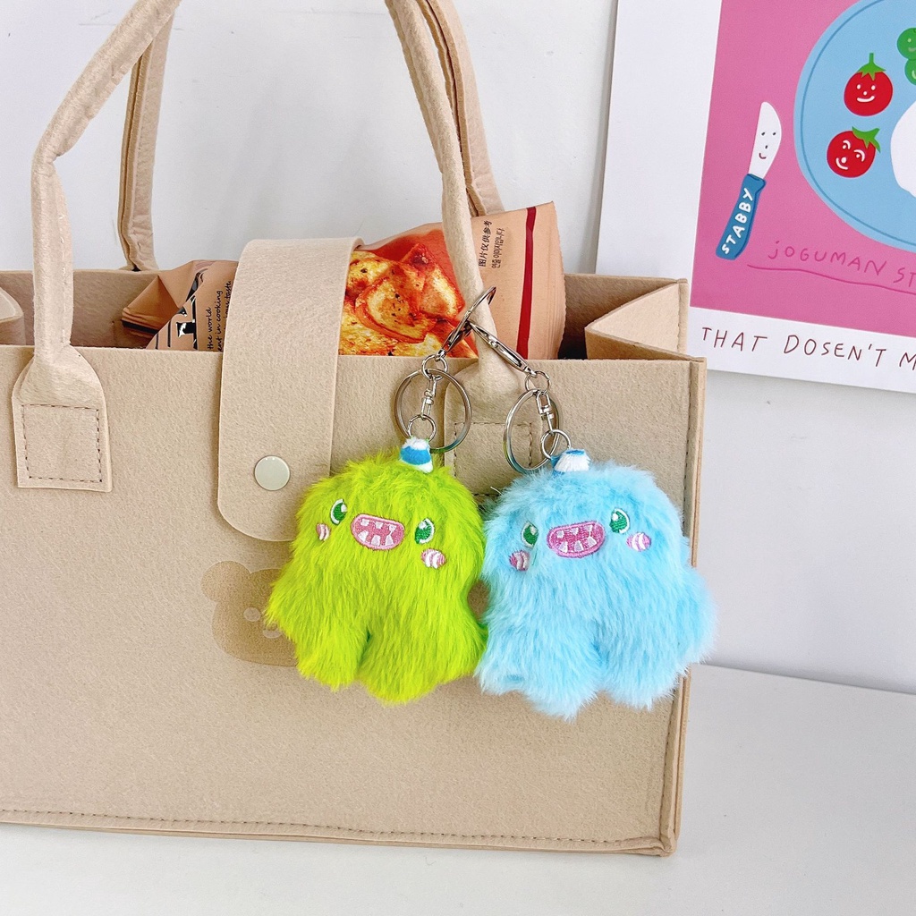 Móc Khóa Hình Quái Vật Nhồi Bông Dễ Thương