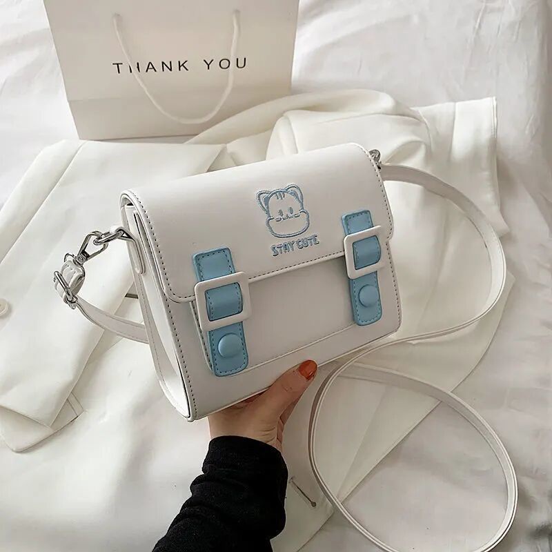 Túi Đeo Chéo Hình Vuông Nhỏ Thêu Họa Tiết Dễ Thương Phong Cách Nhật Bản Thời Trang 2022