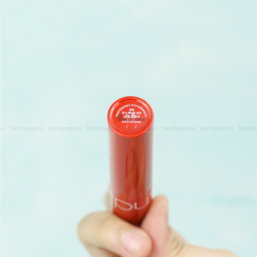 Son tint bóng Romand màu đỏ nâu gạch Juicy Velvet Tint 13 Eat Dotori