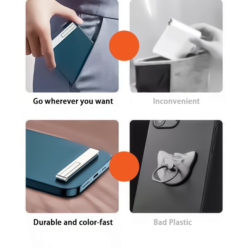 Giá Đỡ Điện Thoại Mini Bằng Kim Loại Siêu Mỏng Có Thể Điều Chỉnh