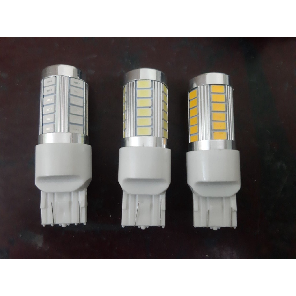 Bóng đèn LED siêu sáng T20 7443 5630 33SMD W21W 7443 W21/5W cho xe hơi