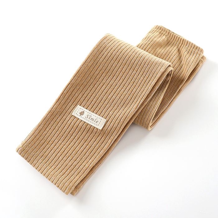 Quần len tăm legging cho bé - nâu (6 màu: trắng, ghi đậm, xám, hồng, nâu, đen)