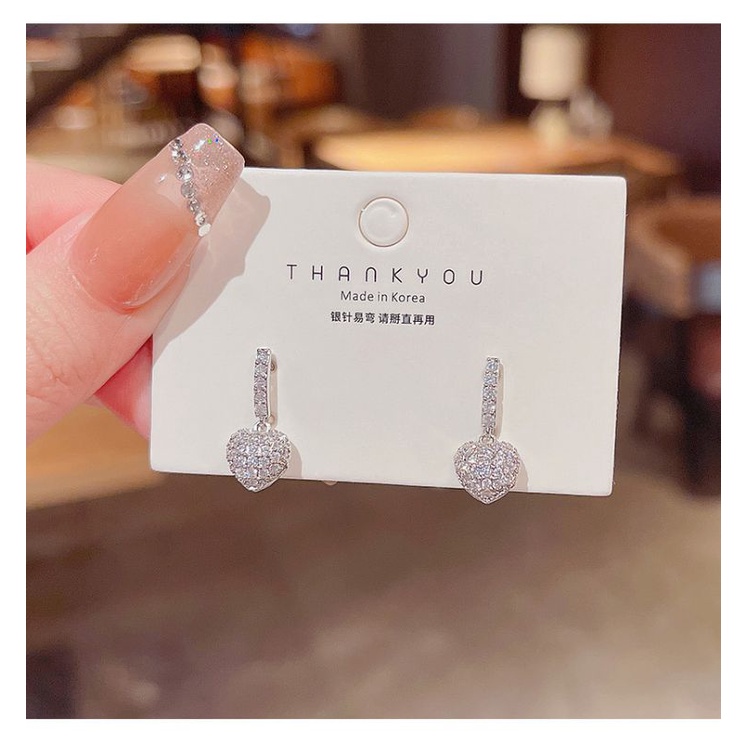 Hoa tai hình tim full đá ❤