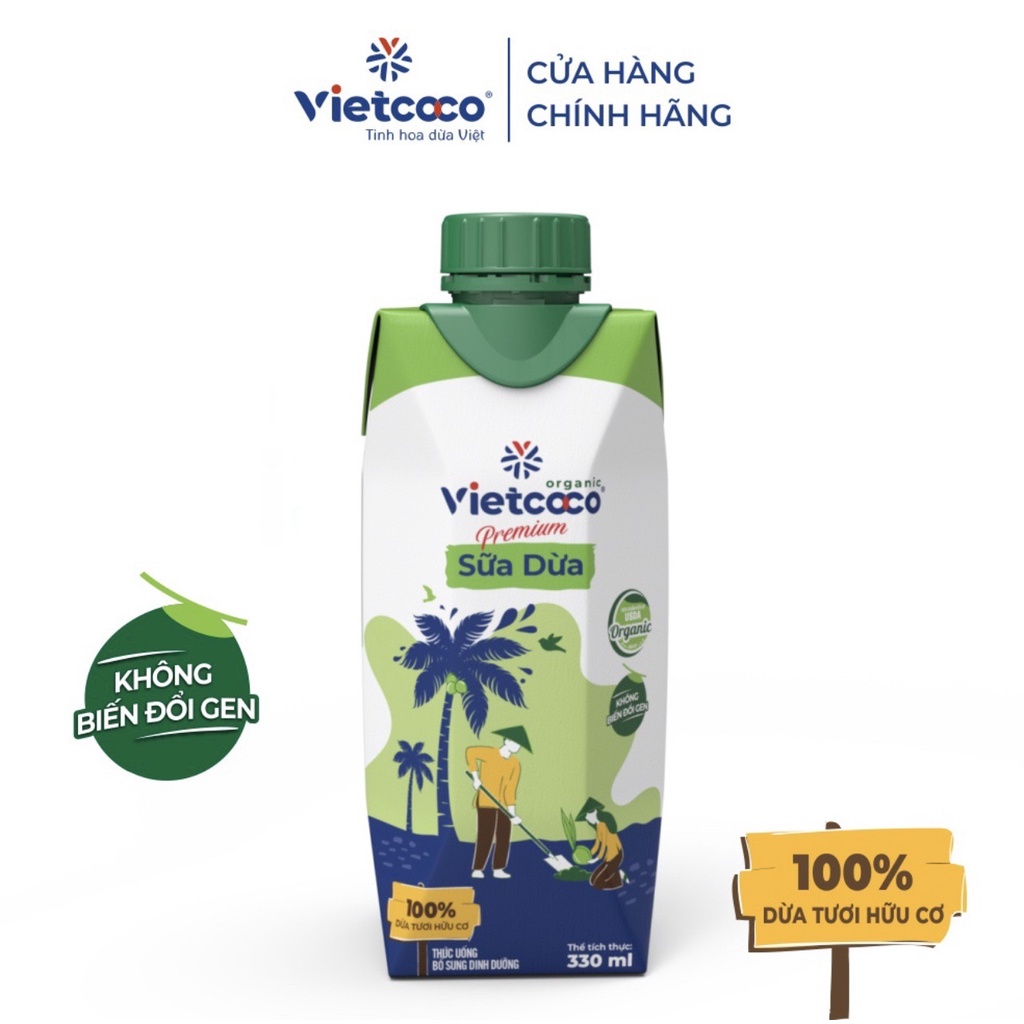 Sữa dừa Organic Vietcoco 330ml