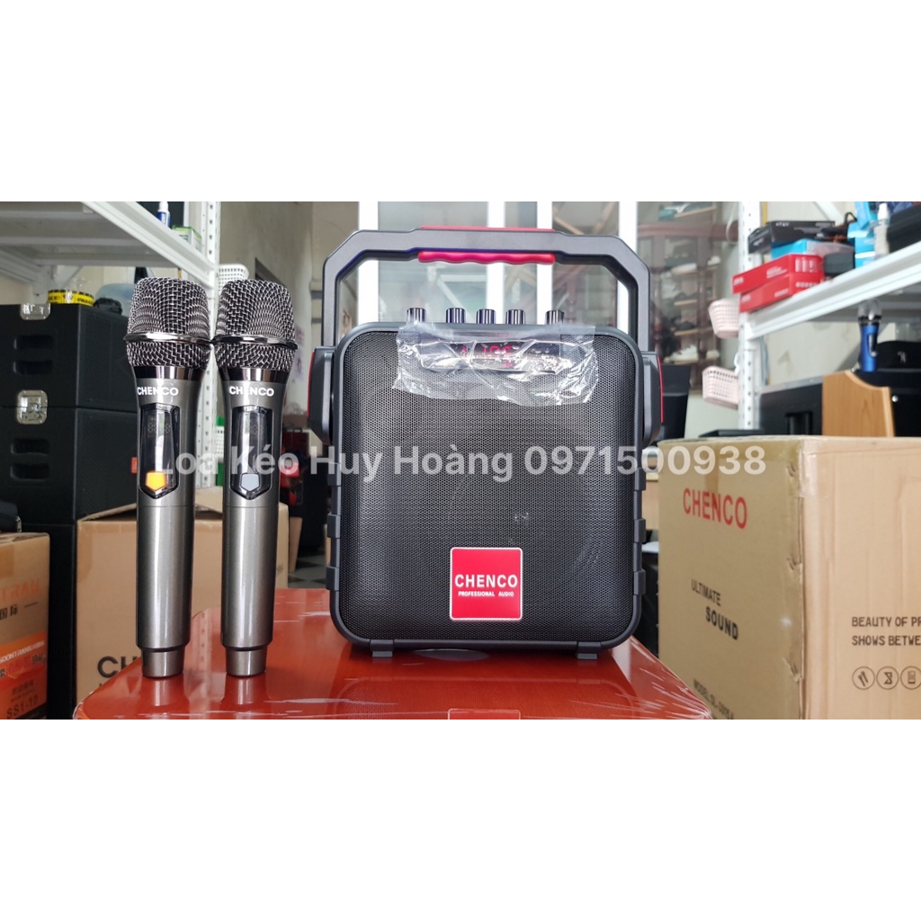 CÓ VIDEO Loa kéo di động xách tay CHENCO HH05-26, 2 Mic Pin sạc hát hay, nguồn acquy xịn