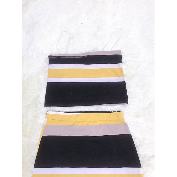 Set đầm thun sọc