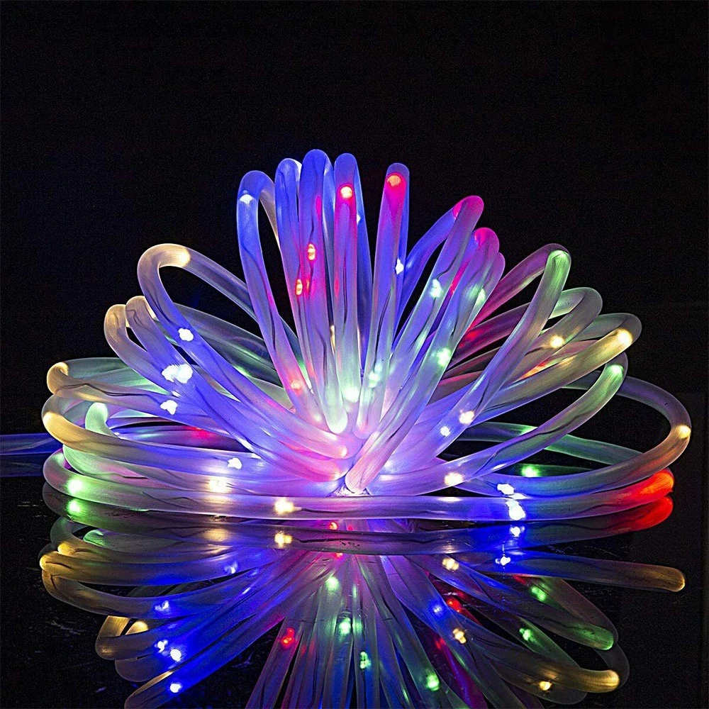 Dải Đèn Led 12M 100 Bóng Bằng PVC Mềm Chống Thấm Nước Sử Dụng Năng Lượng Mặt Trời Trang Trí Giáng Sinh / Tiệc Cưới / Sân Vườn