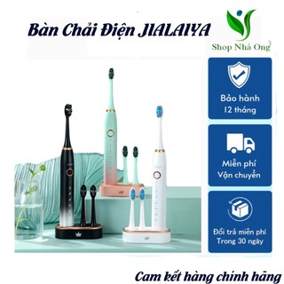 Bàn chải điện JIALAIYA tặng 5 đầu chải, Chải Sạch Mảng Bám Tới 10X giải pháp chăm sóc răng miệng,da mặt hiệu quả