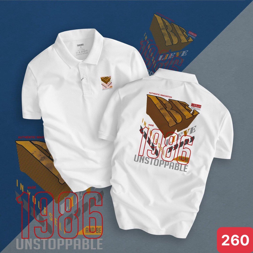 Áo thun nam polo cổ trụ màu trắng chất vải cotton dày dặn co giãn tay ngắn, phông nam đẹp ADO16 nhiều mẫu