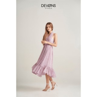 Đầm Maxi cột dây Lavender Dress - DEVONS STUDIO
