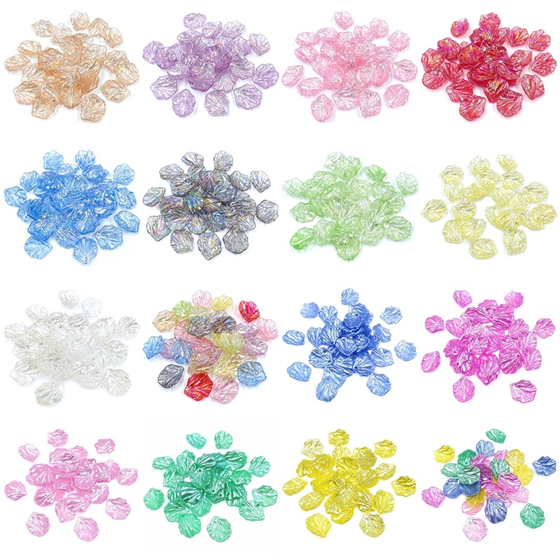 Set 20 / 10 Mặt Dây Chuyền Hình Cánh Hoa Nhiều Màu Sắc Thời Trang