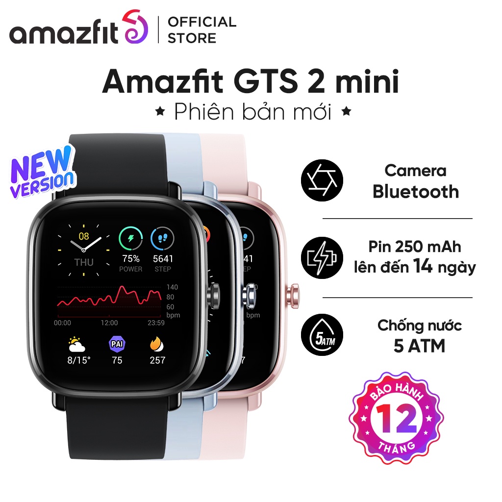 Đồng hồ thông minh Amazfit GTS 2 mini (phiên bản mới) - Hàng Chính Hãng - Bảo Hành 12 Tháng
