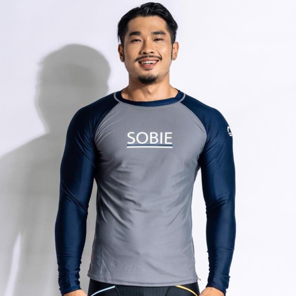 Áo Bơi Nam Tay Dài Grey Navy Sobie 🌊 !