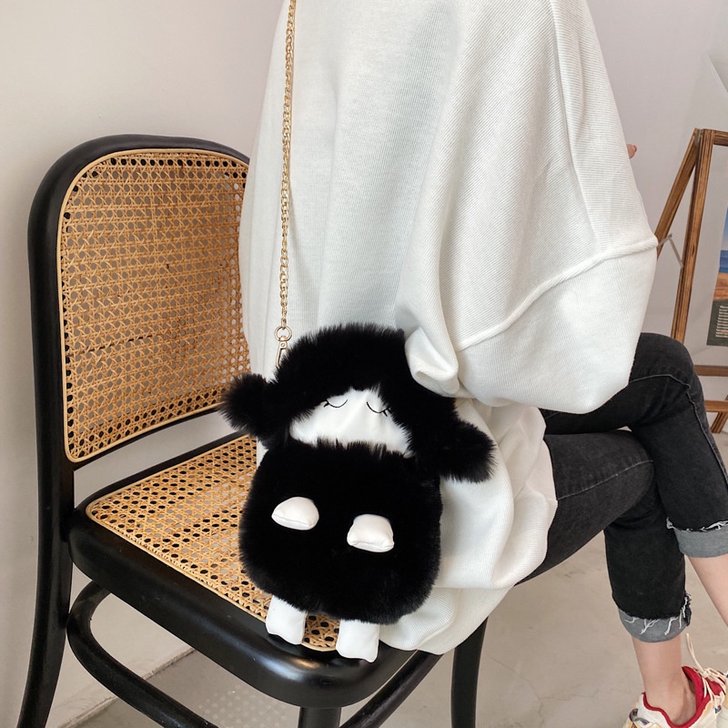 Túi Đeo Chéo Kiểu Hoạt Hình Nhồi Bông Dễ Thương Cho Bạn Gái