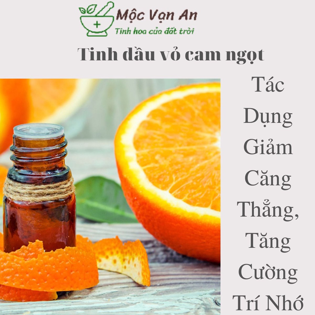 Tinh dầu vỏ cam ngọt Sweet Orange Essential Oil dùng khuếch tán thơm nhà, xông mặt, làm nguyên liệu mỹ phẩm
