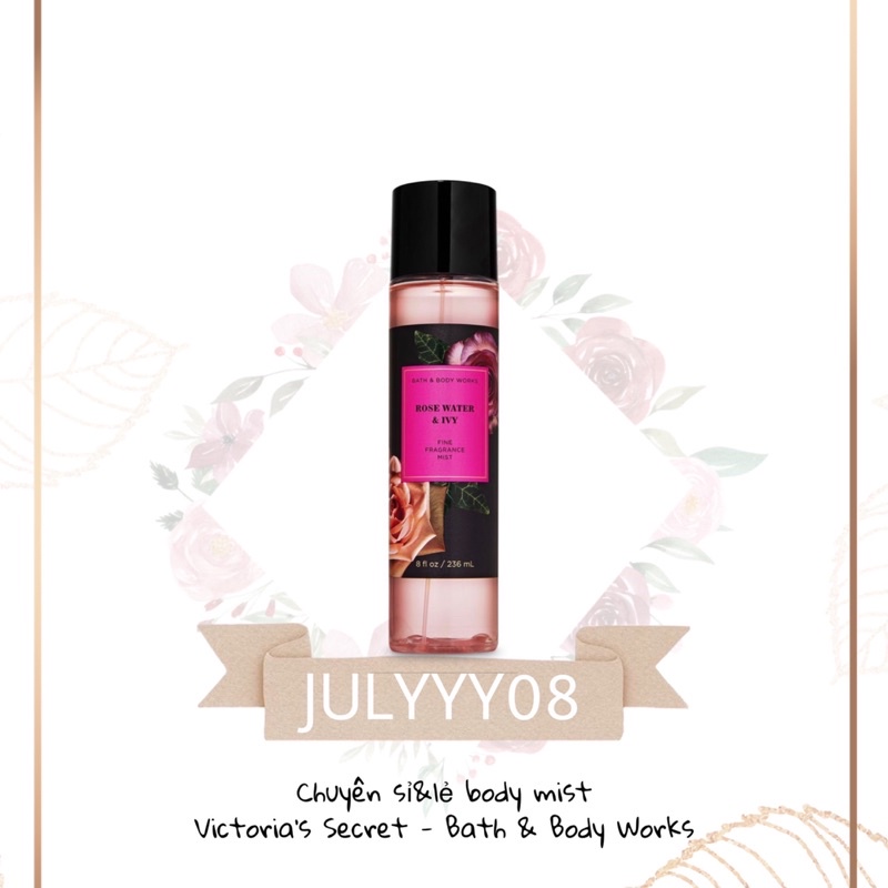 Xịt Thơm Toàn Thân ROSE WATER & IVY +jɥȽÿ08+
