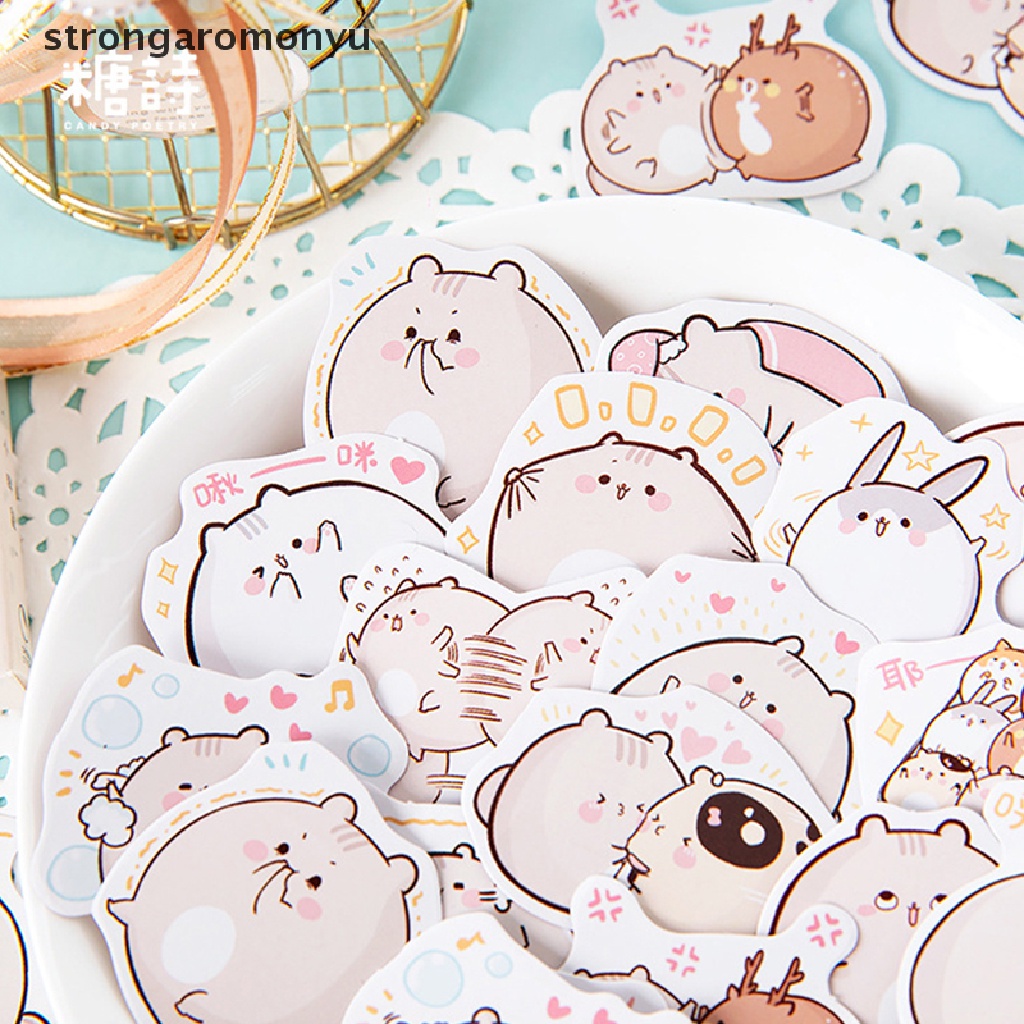 Bộ 45 Miếng Dán Hình Chuột Hamster Và Những Người Bạn Đáng Yêu Trang Trí Sổ Tay Nhật Ký Diy