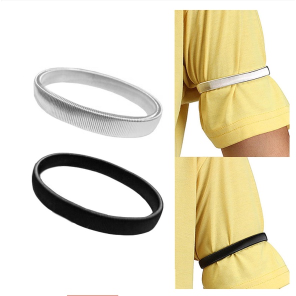 Vòng đeo tay kim loại co dãn giữ tay áo sơ mi cố định dành cho nam nữ sleeve garter Cope88