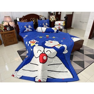 Bộ ga gối Doremon siêu mát lạnh 5D
