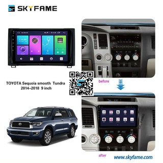 Mặt dưỡng dây nguồn canbus lắp màn hình 10 inch cho xe toyota tundra - sequoia