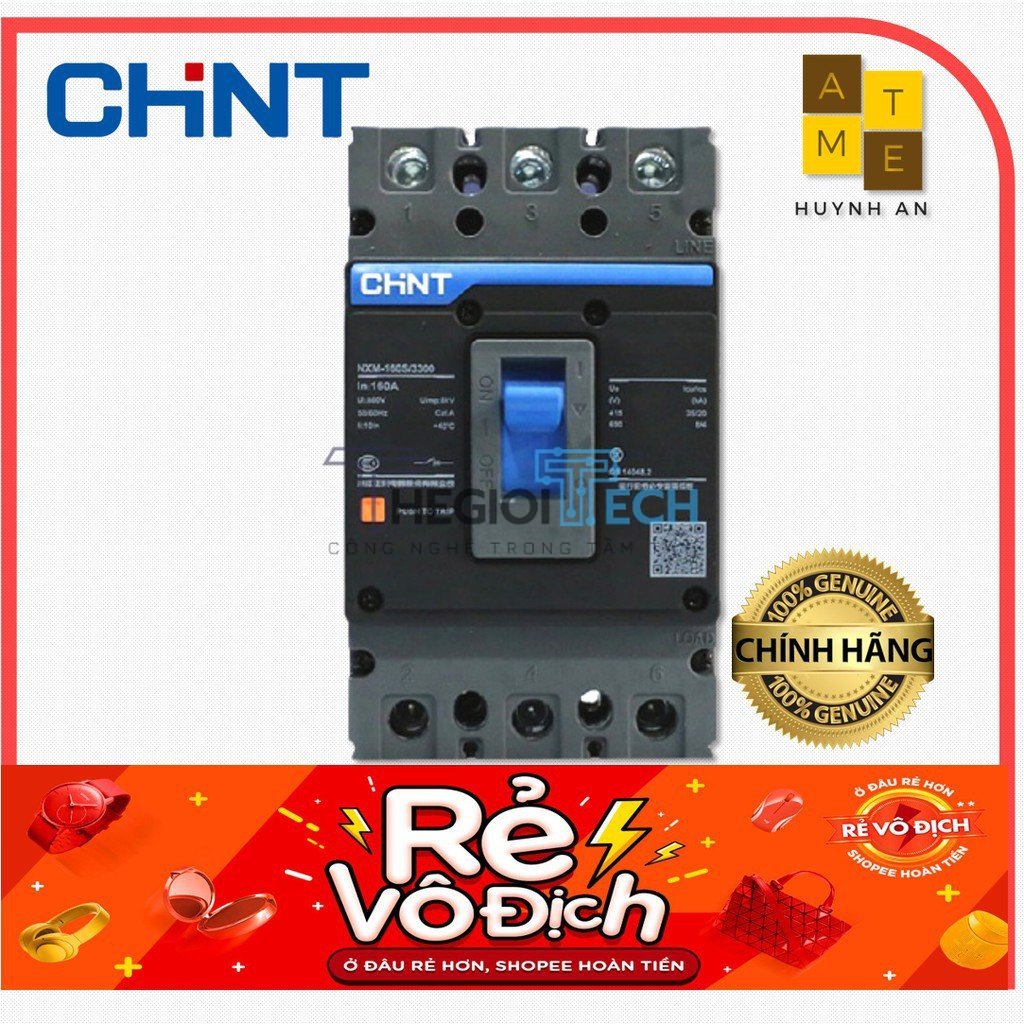 Cầu dao khối NXM-125S 3P, 80A - 125A, dòng cắt 25Ka, Hãng Chint ( Hàng Chính Hãng( - 80A